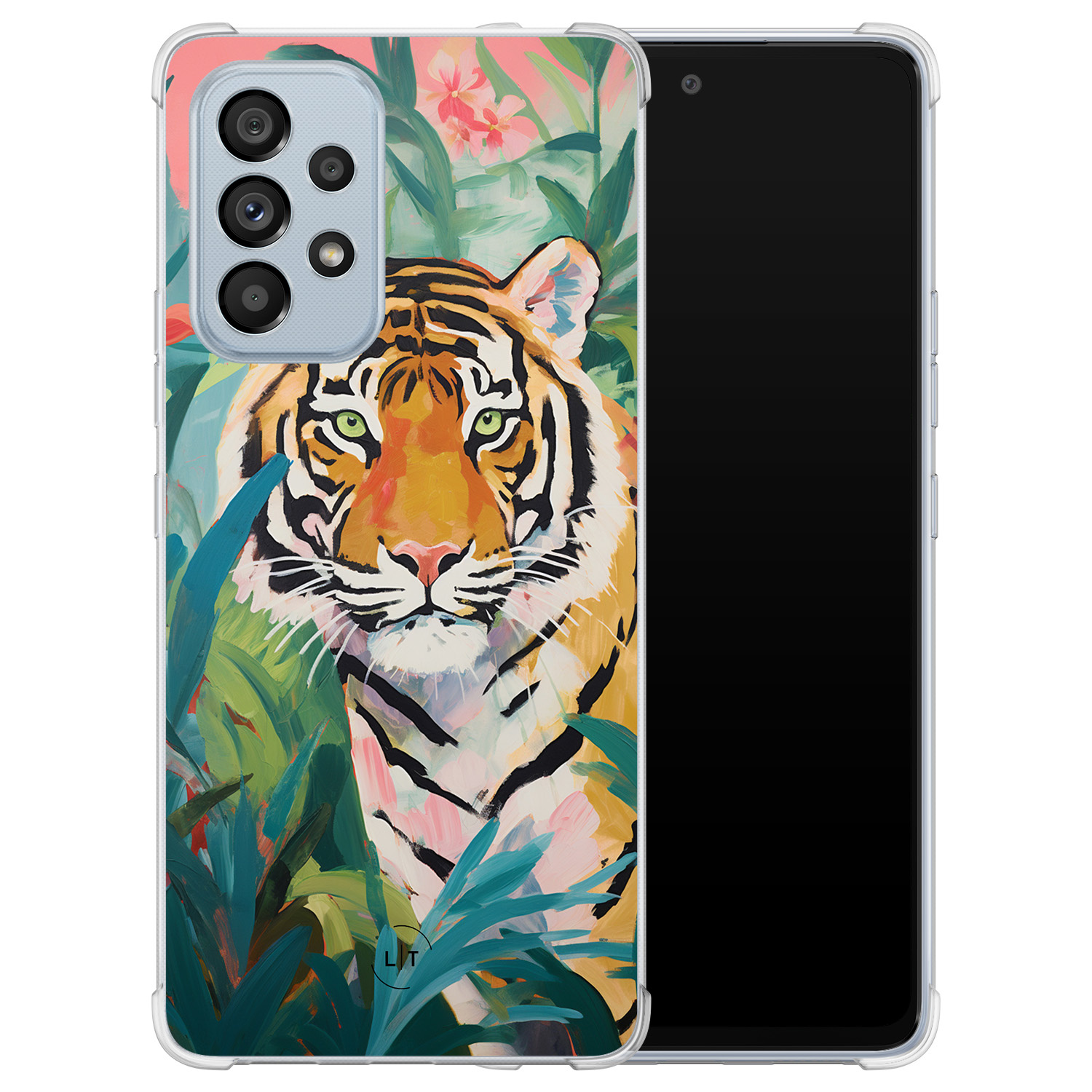 Leuke Telefoonhoesjes Samsung Galaxy A53 shockproof case - Tijger in de jungle