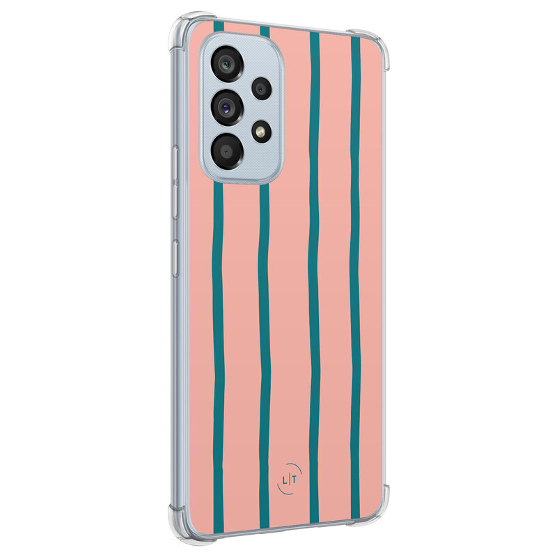 Leuke Telefoonhoesjes Samsung Galaxy A53 shockproof case - Pink flow