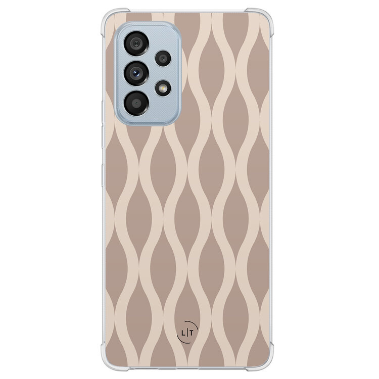 Leuke Telefoonhoesjes Samsung Galaxy A53 shockproof case - Abstract beige