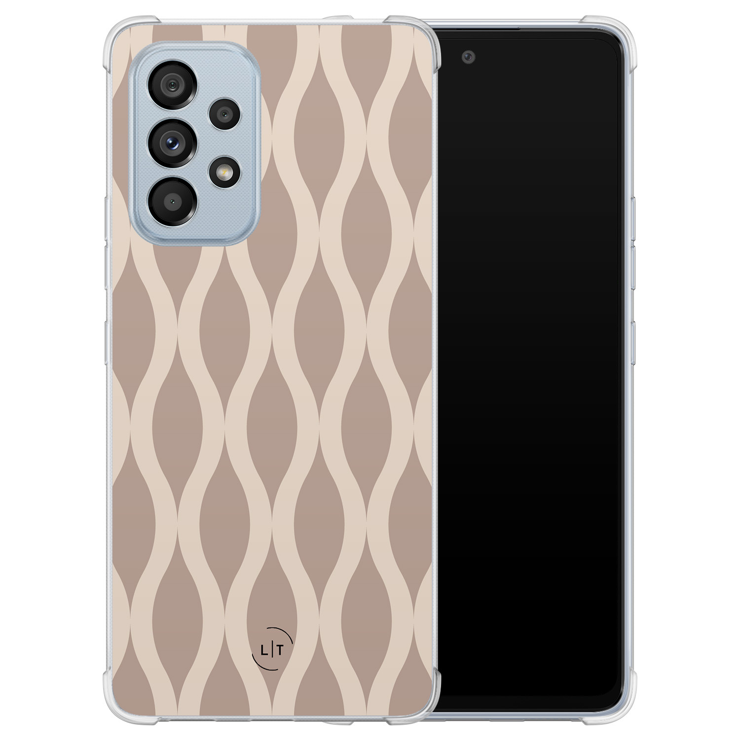 Leuke Telefoonhoesjes Samsung Galaxy A53 shockproof case - Abstract beige