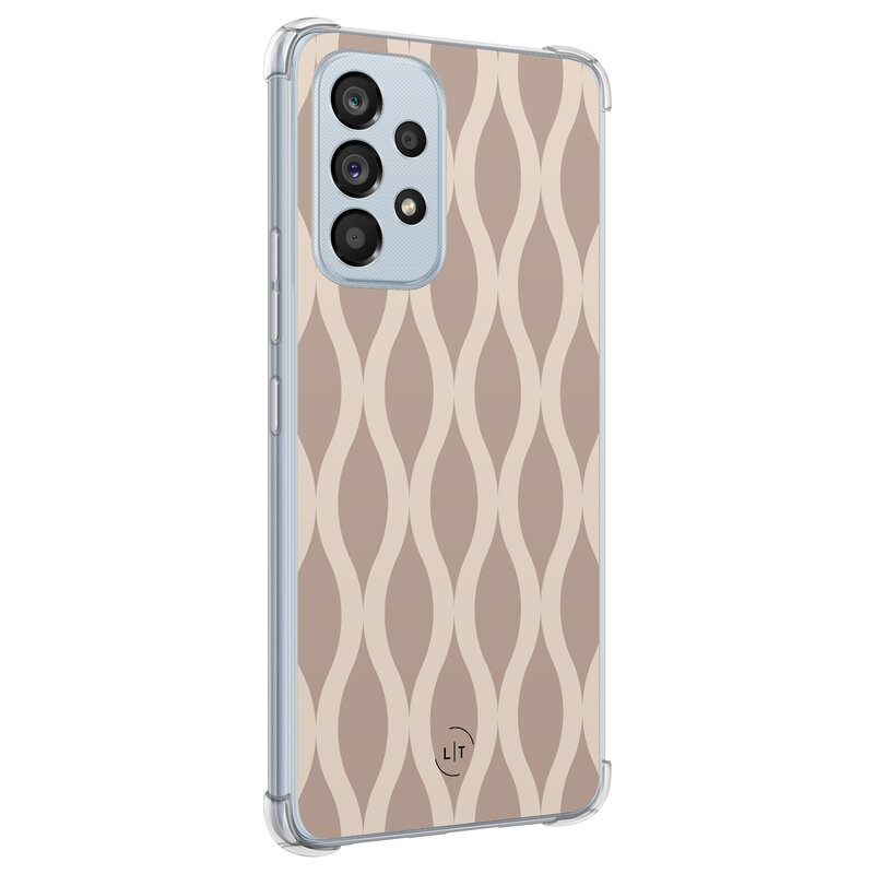Leuke Telefoonhoesjes Samsung Galaxy A53 shockproof case - Abstract beige
