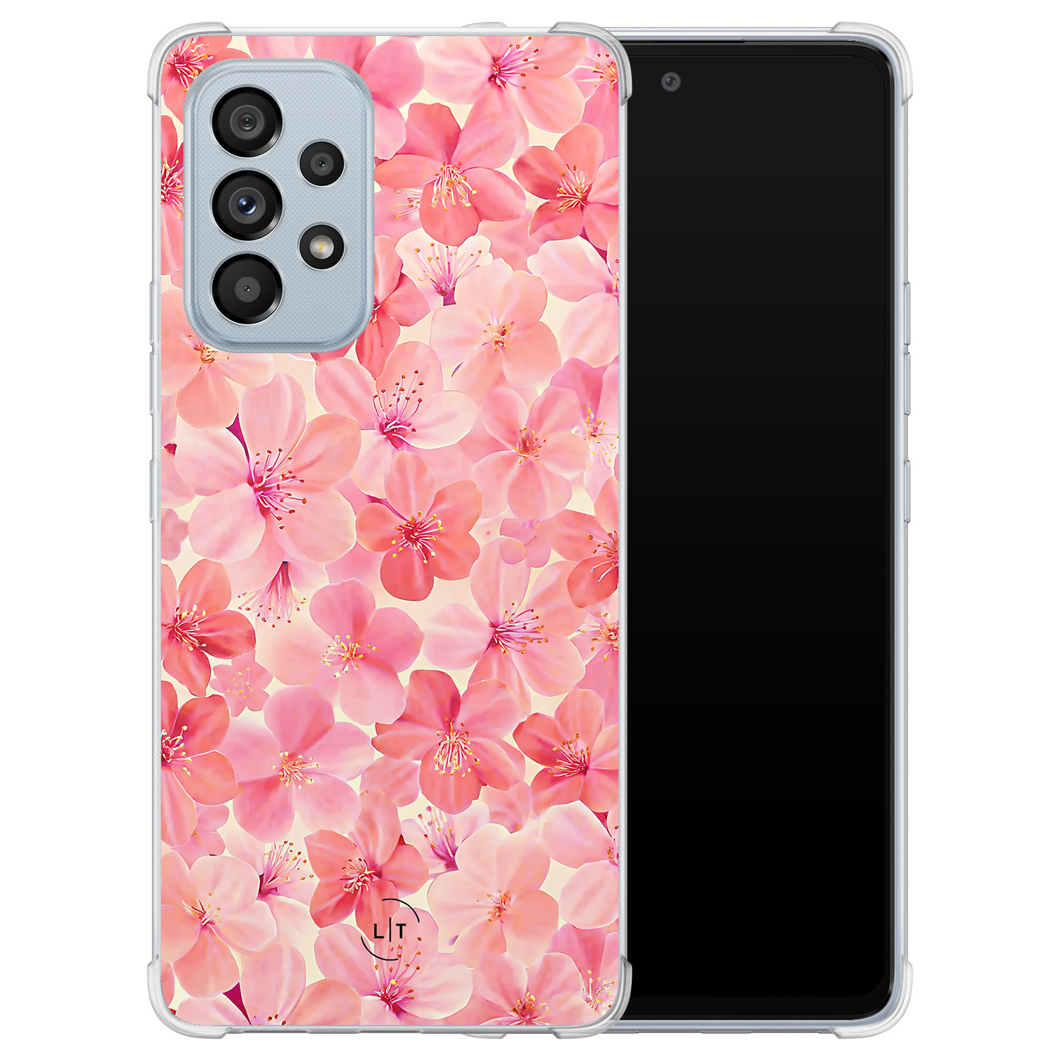 Leuke Telefoonhoesjes Samsung Galaxy A53 shockproof case - Pink flowers