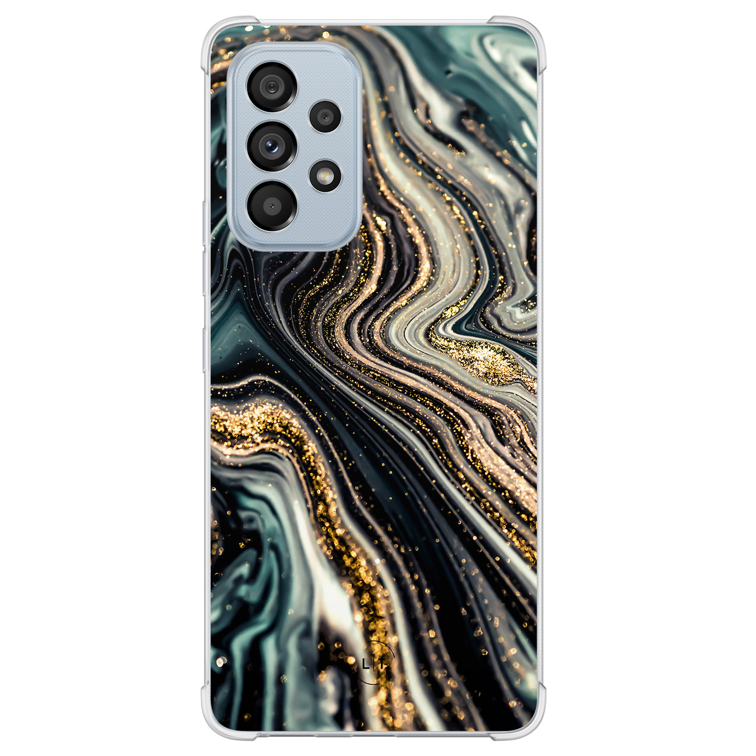 Leuke Telefoonhoesjes Samsung Galaxy A53 shockproof case - Marmer swirl
