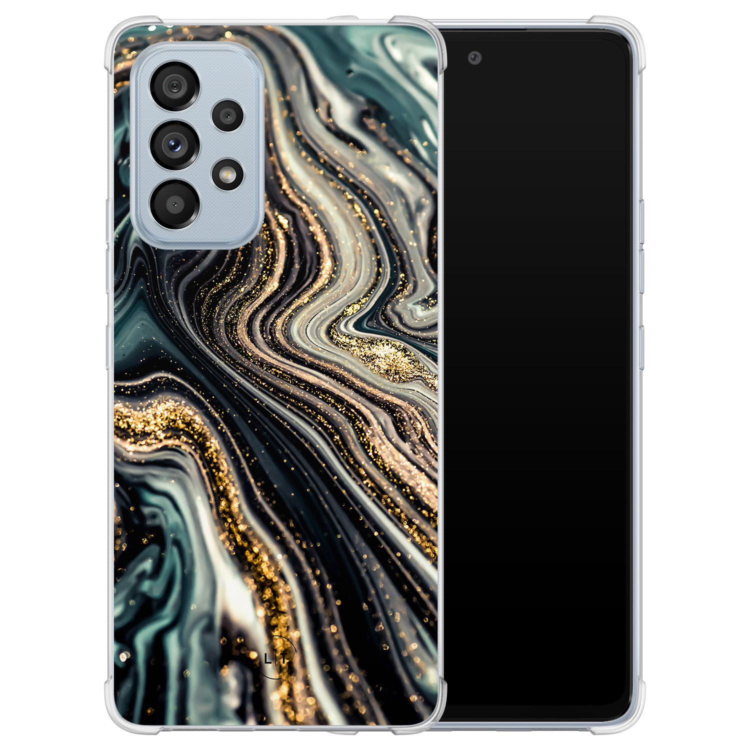 Leuke Telefoonhoesjes Samsung Galaxy A53 shockproof case - Marmer swirl