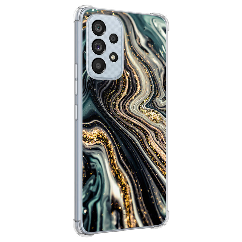 Leuke Telefoonhoesjes Samsung Galaxy A53 shockproof case - Marmer swirl