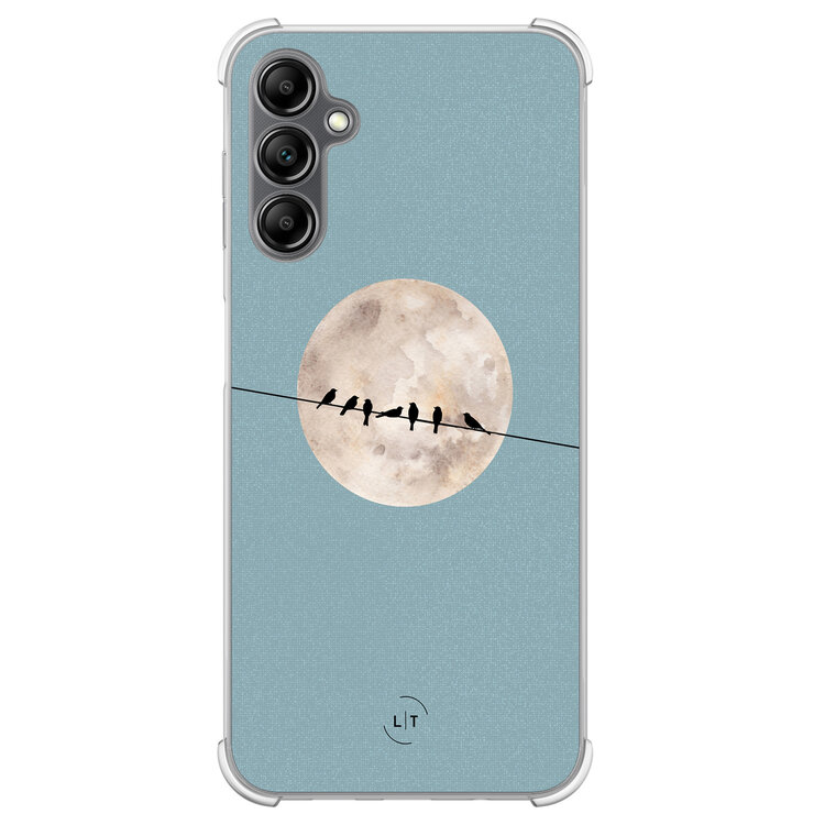Leuke Telefoonhoesjes Samsung Galaxy A14 shockproof case - Moon birds