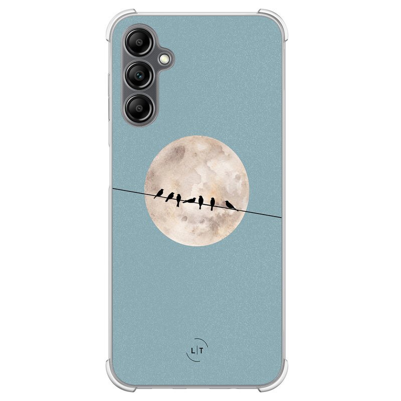 Leuke Telefoonhoesjes Samsung Galaxy A14 shockproof case - Moon birds