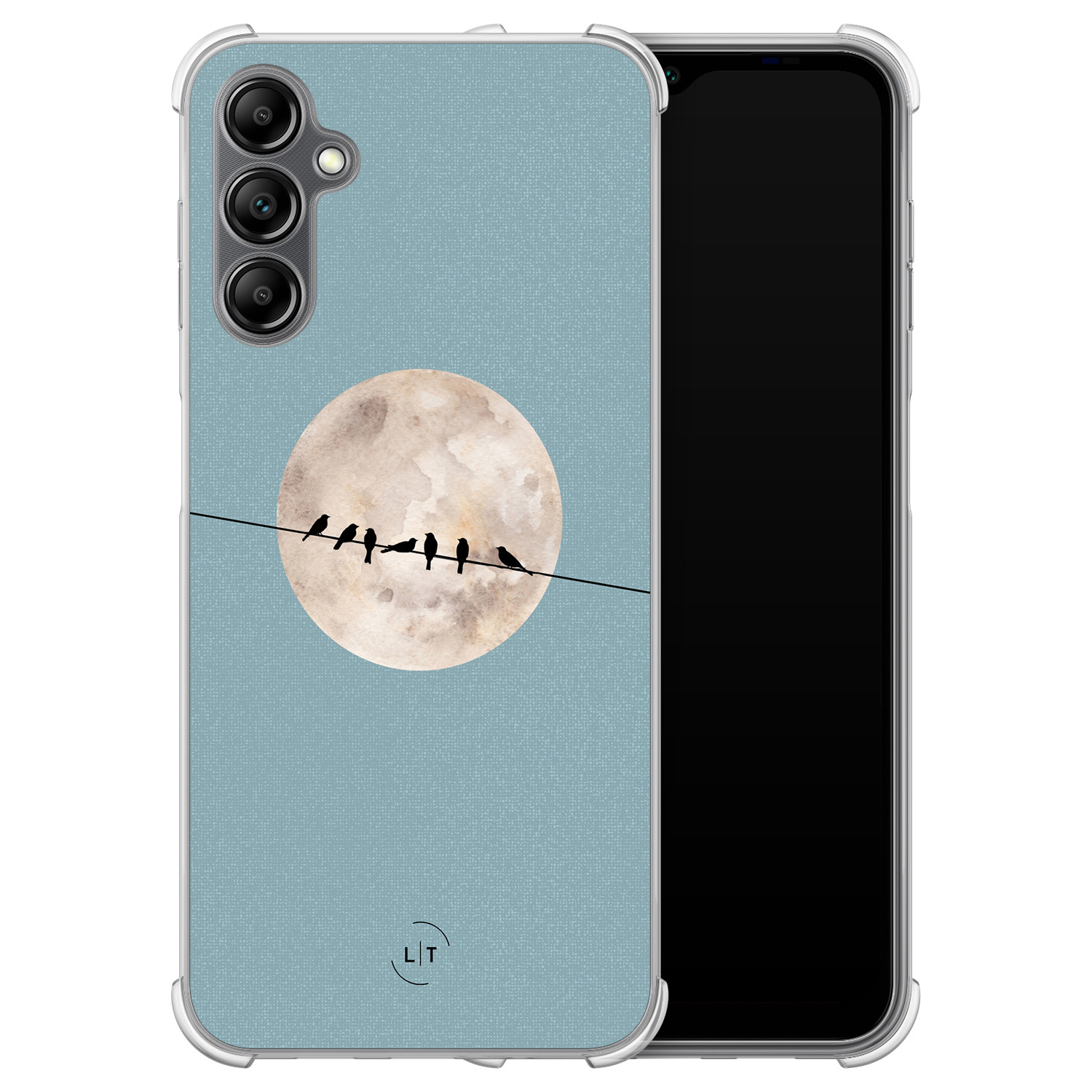 Leuke Telefoonhoesjes Samsung Galaxy A14 shockproof case - Moon birds