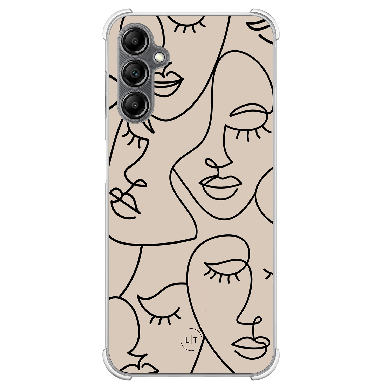 Leuke Telefoonhoesjes Samsung Galaxy A14 shockproof case - Abstract faces