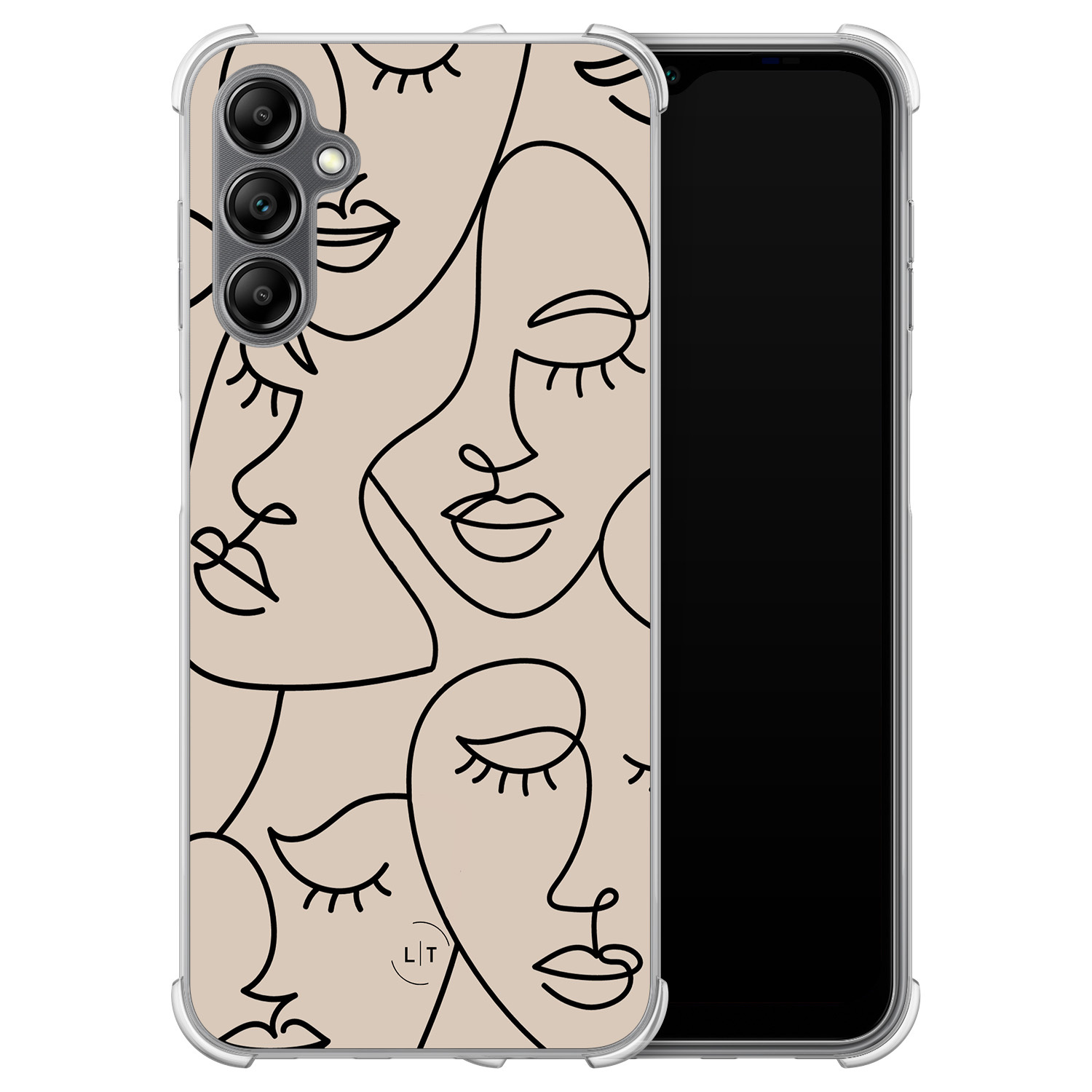 Leuke Telefoonhoesjes Samsung Galaxy A14 shockproof case - Abstract faces
