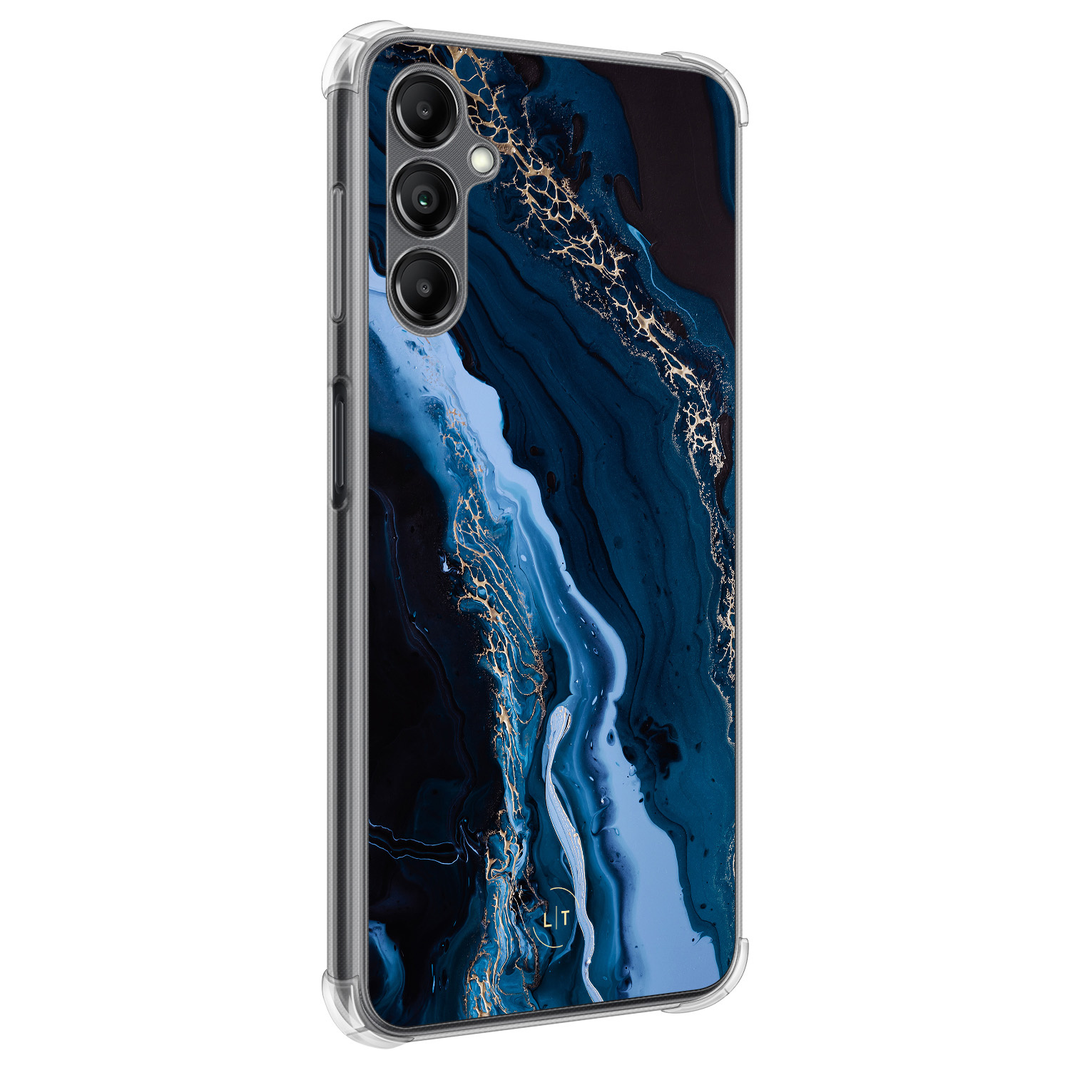 Leuke Telefoonhoesjes Samsung Galaxy A14 shockproof case - Marmer lagoon blauw