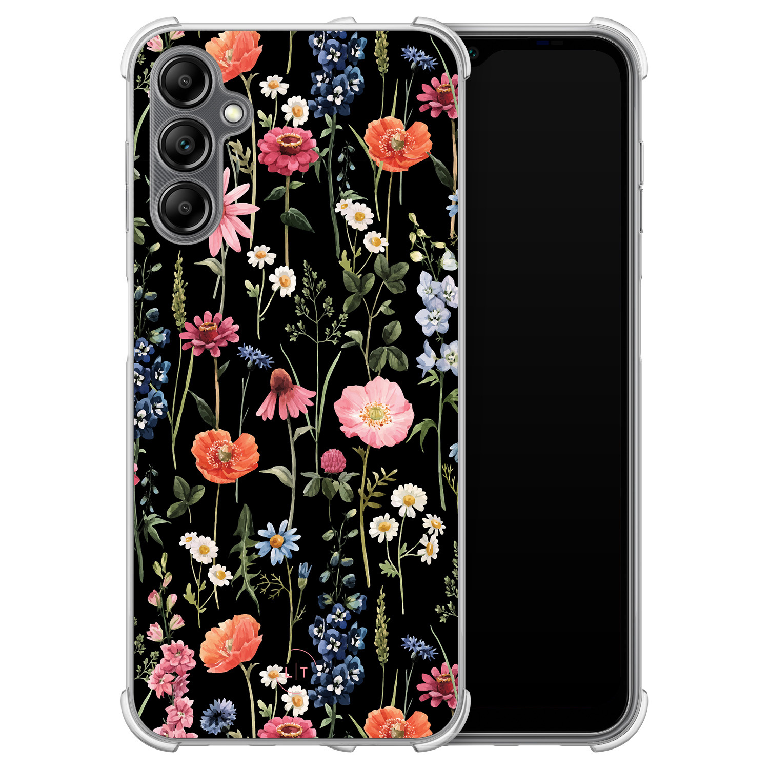 Leuke Telefoonhoesjes Samsung Galaxy A14 shockproof case - Dark flowers