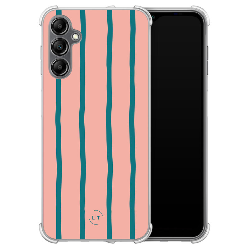 Leuke Telefoonhoesjes Samsung Galaxy A14 shockproof case - Pink flow