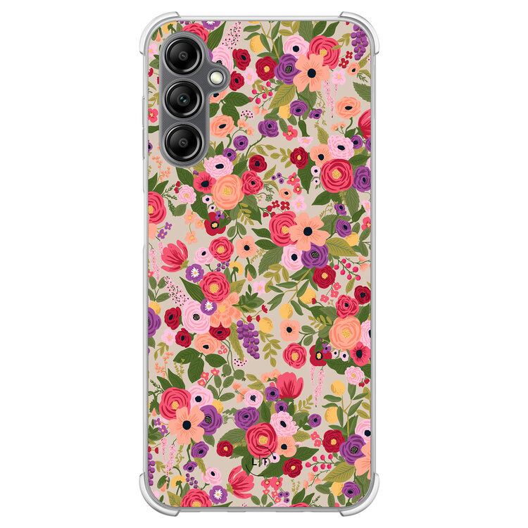 Leuke Telefoonhoesjes Samsung Galaxy A14 shockproof case - Floral garden