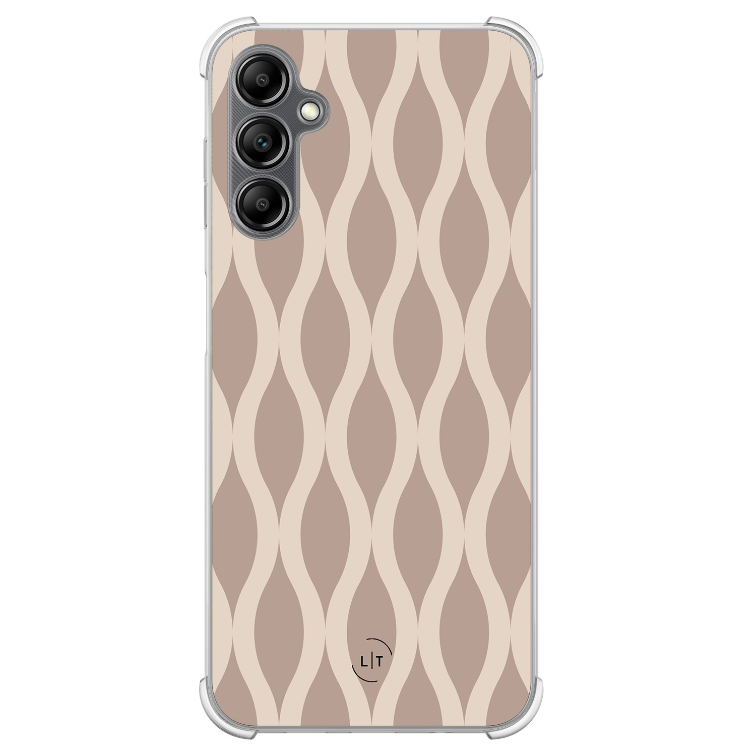 Leuke Telefoonhoesjes Samsung Galaxy A14 shockproof case - Abstract beige