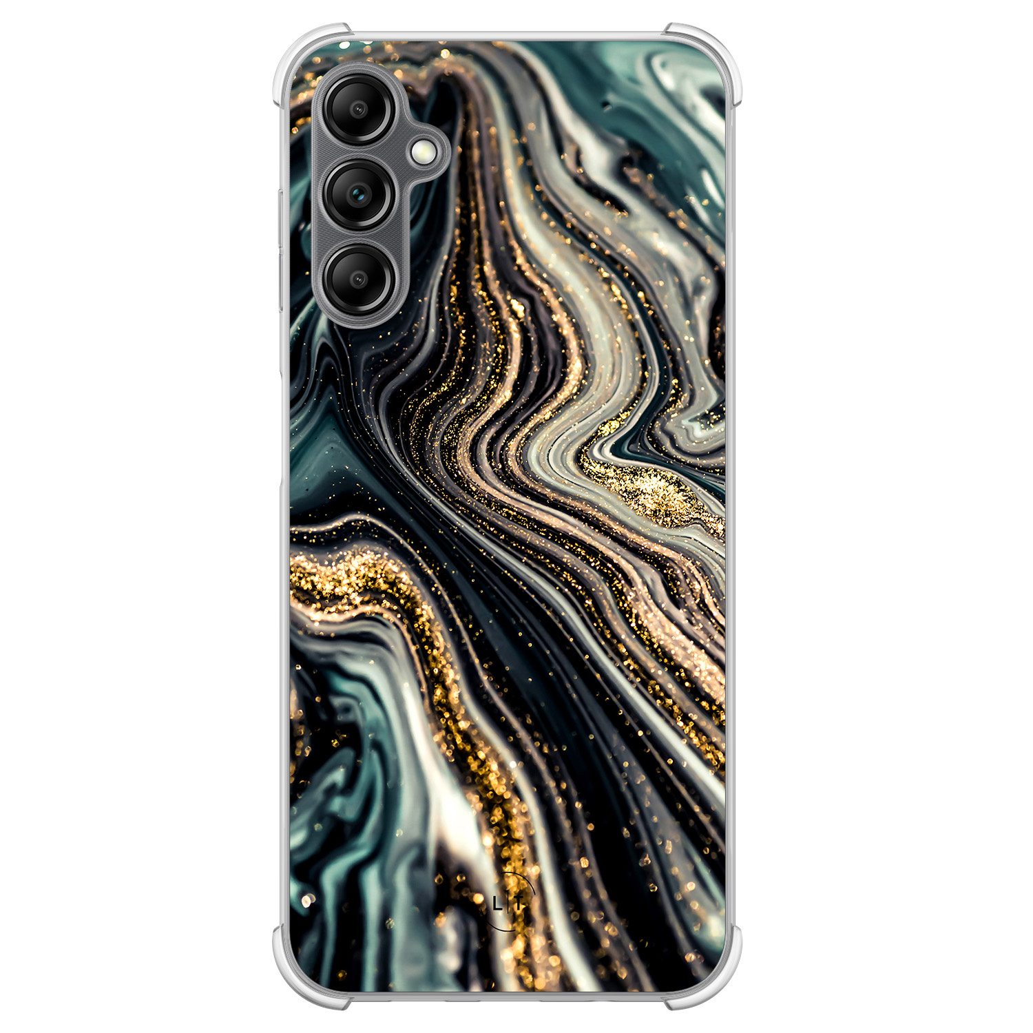 Leuke Telefoonhoesjes Samsung Galaxy A14 shockproof case - Marmer swirl