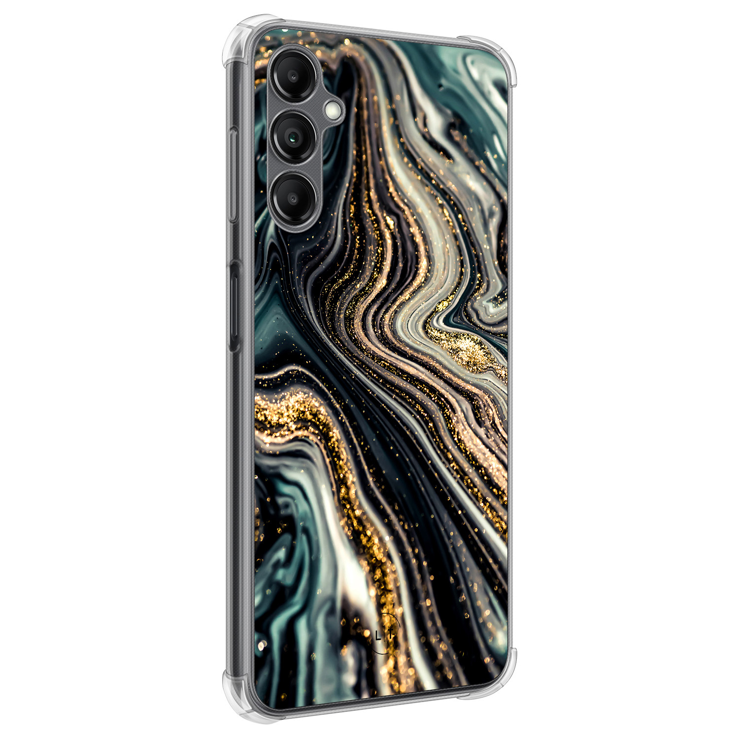 Leuke Telefoonhoesjes Samsung Galaxy A14 shockproof case - Marmer swirl