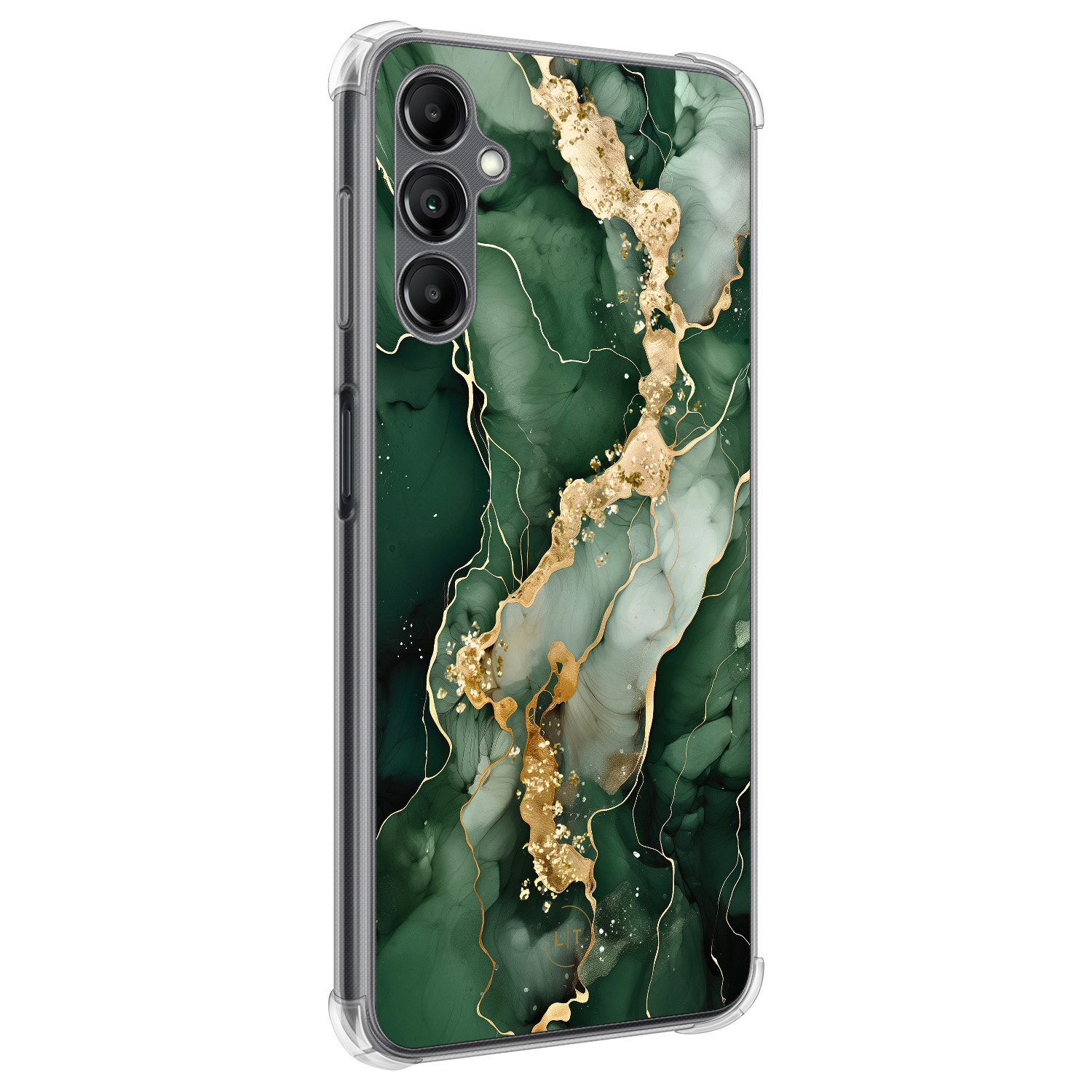 Leuke Telefoonhoesjes Samsung Galaxy A14 shockproof case - Marmer groen goud