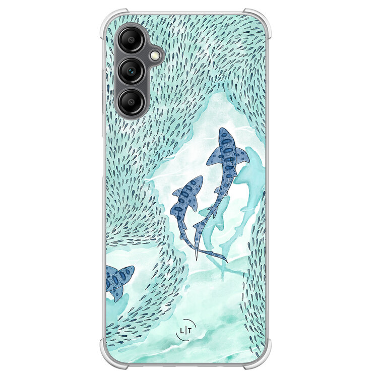 Leuke Telefoonhoesjes Samsung Galaxy A14 shockproof case - Baby shark