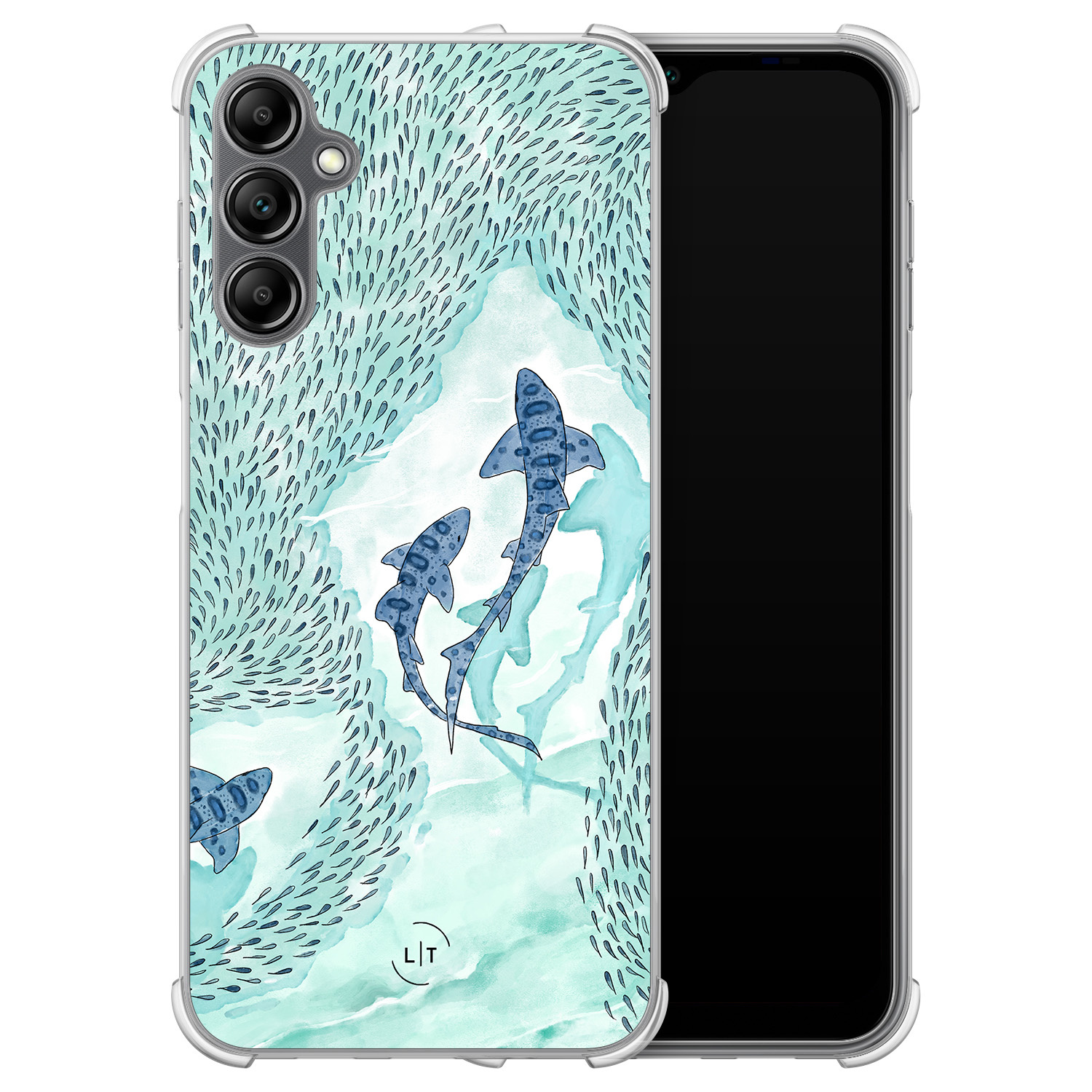 Leuke Telefoonhoesjes Samsung Galaxy A14 shockproof case - Baby shark