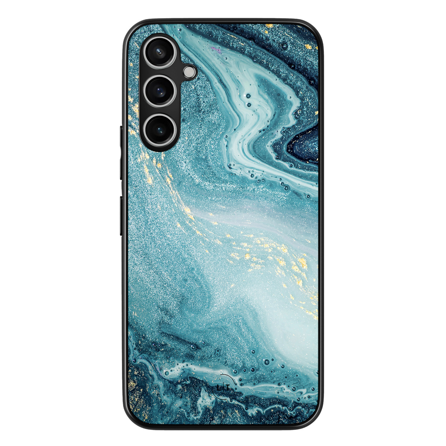 Leuke Telefoonhoesjes Samsung Galaxy A54 backcover hoesje - Marmer blauw