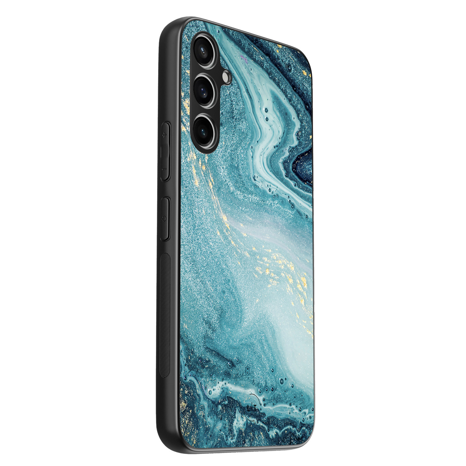 Leuke Telefoonhoesjes Samsung Galaxy A54 backcover hoesje - Marmer blauw