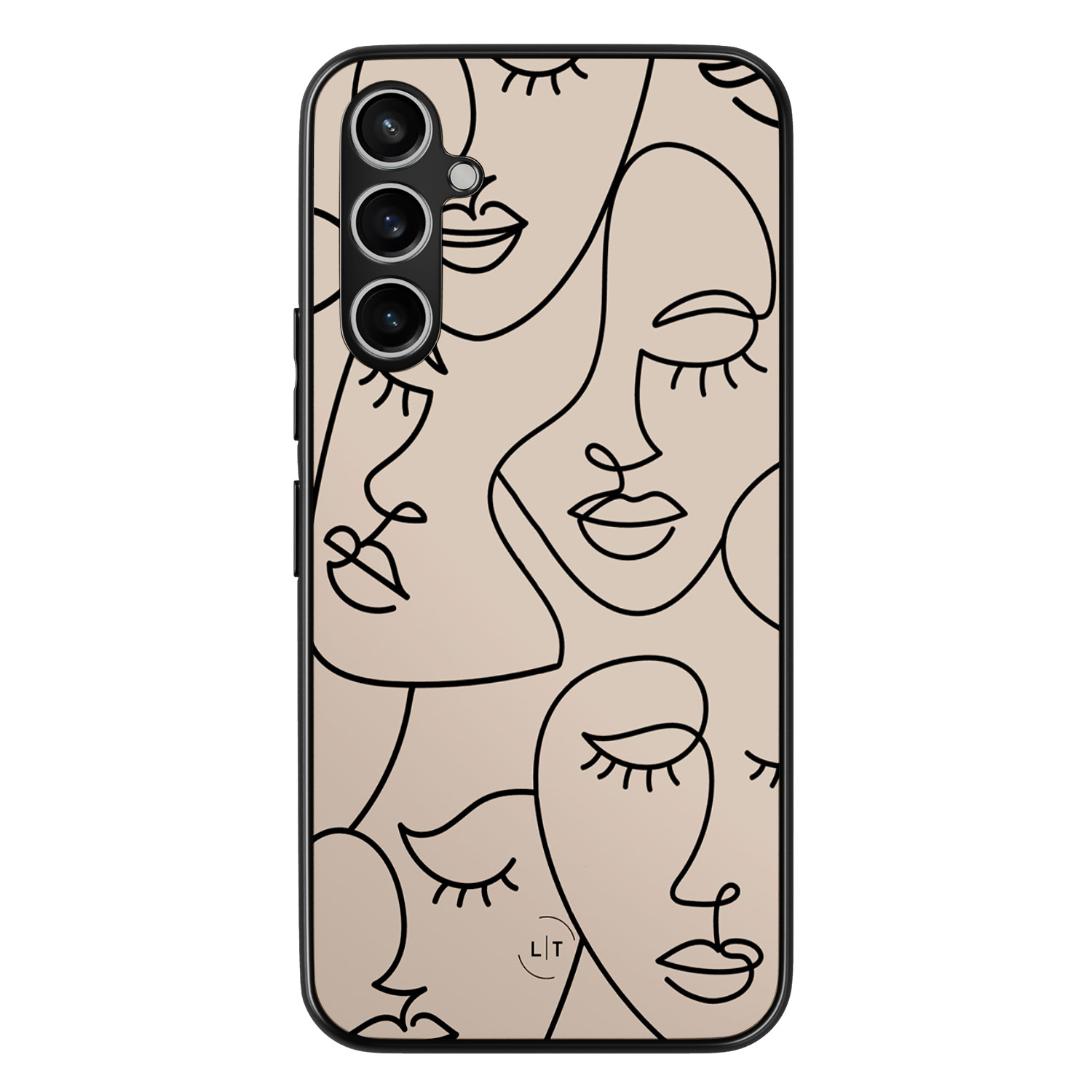Leuke Telefoonhoesjes Samsung Galaxy A54 backcover hoesje - Abstract faces