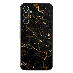 Leuke Telefoonhoesjes Samsung Galaxy A54 backcover hoesje - Marmer zwart goud