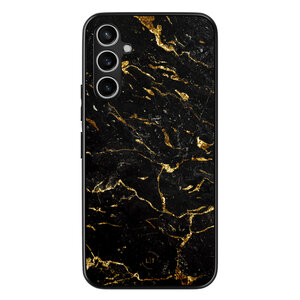 Leuke Telefoonhoesjes Samsung Galaxy A54 backcover hoesje - Marmer zwart goud