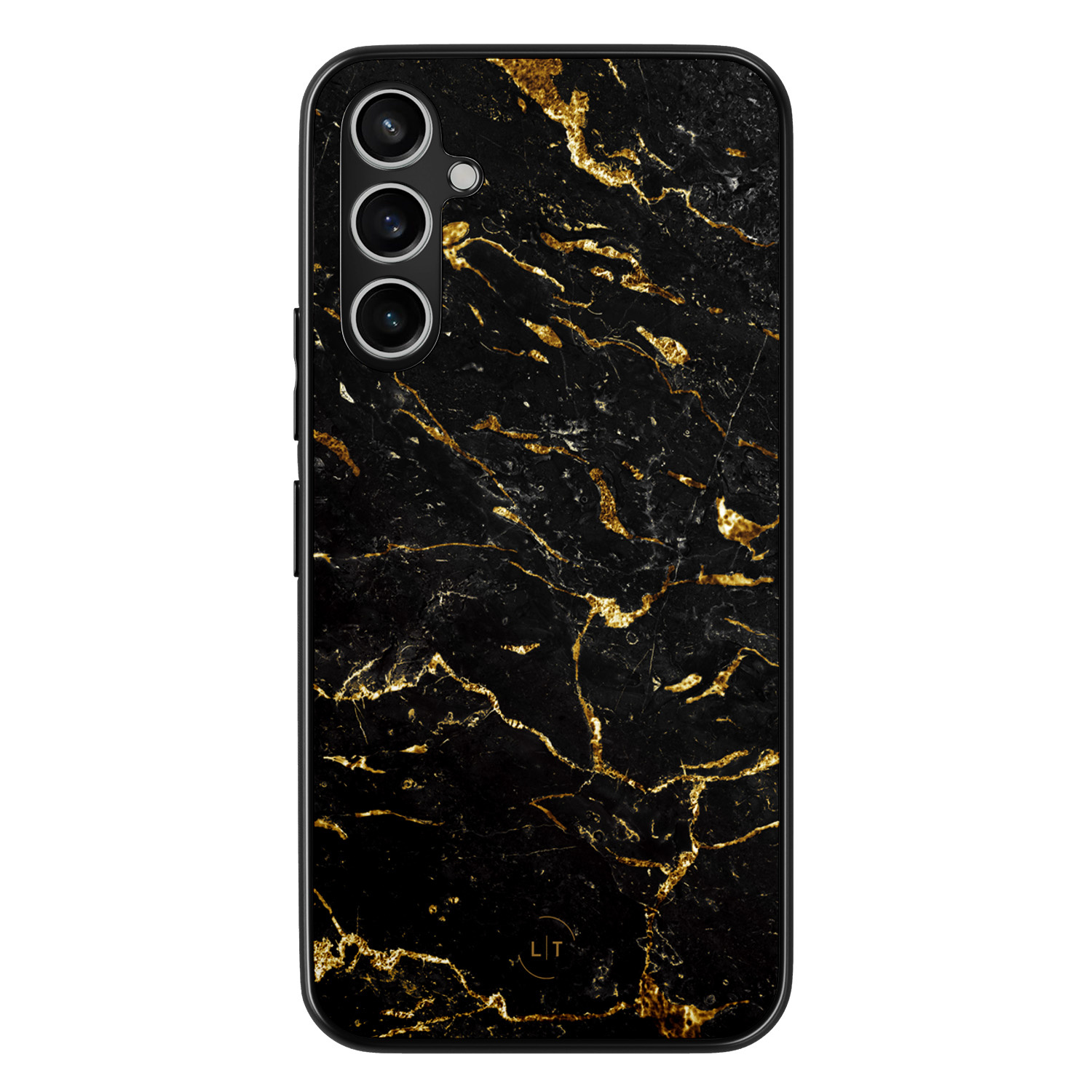 Leuke Telefoonhoesjes Samsung Galaxy A54 backcover hoesje - Marmer zwart goud