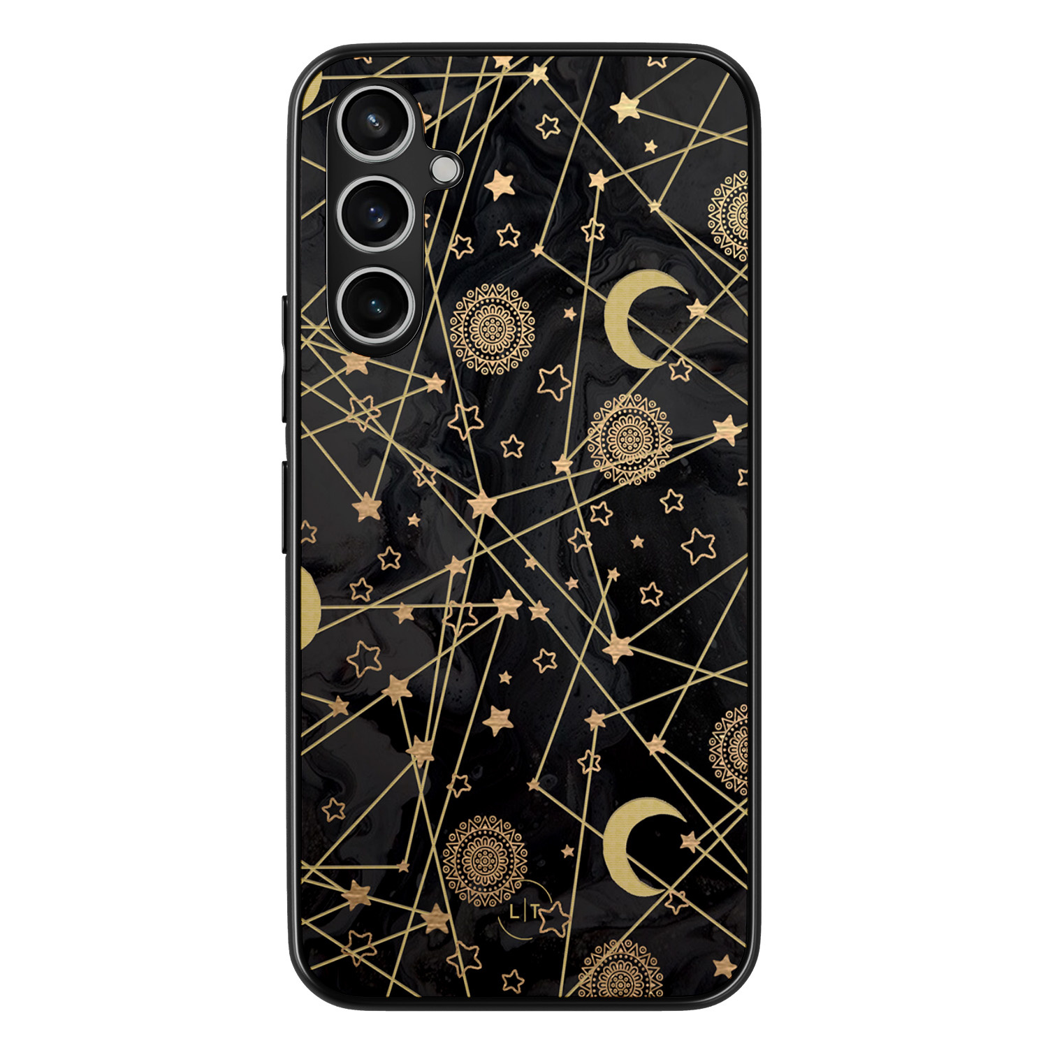 Leuke Telefoonhoesjes Samsung Galaxy A54 backcover hoesje - Sun, moon, stars