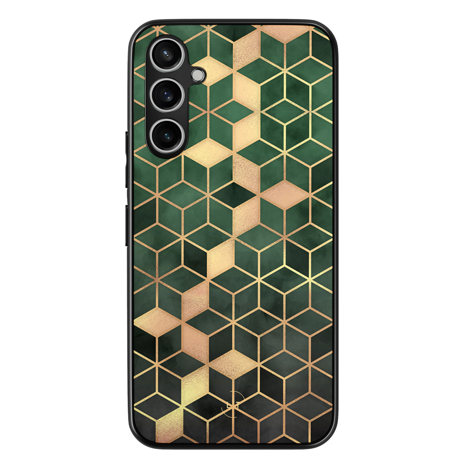 Leuke Telefoonhoesjes Samsung Galaxy A54 backcover hoesje - Kubus groen