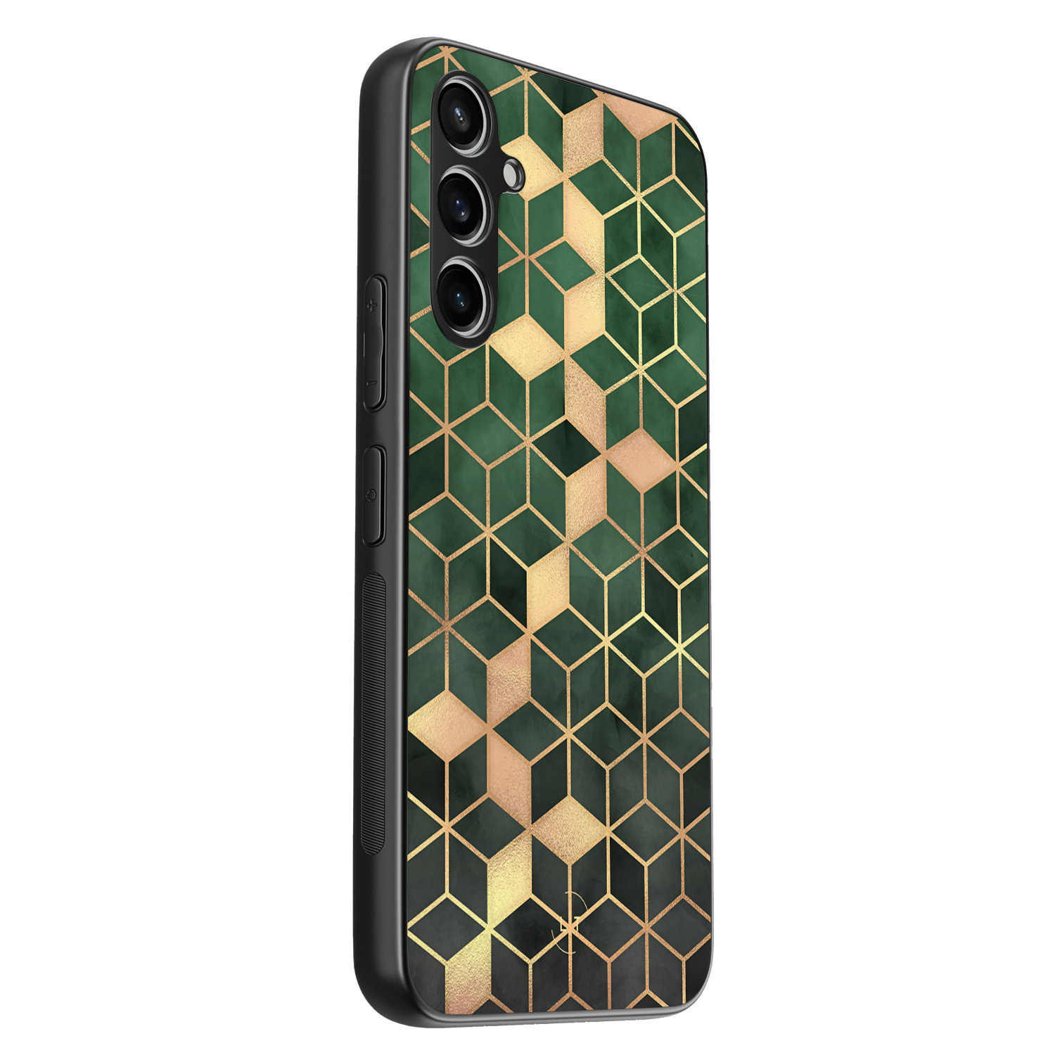 Leuke Telefoonhoesjes Samsung Galaxy A54 backcover hoesje - Kubus groen