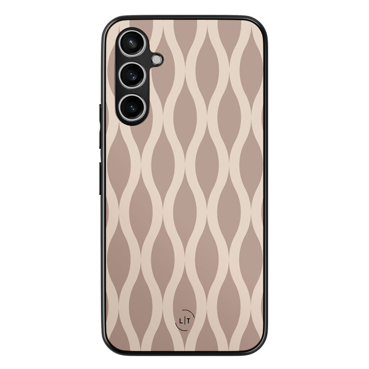 Leuke Telefoonhoesjes Samsung Galaxy A54 backcover hoesje - Abstract beige