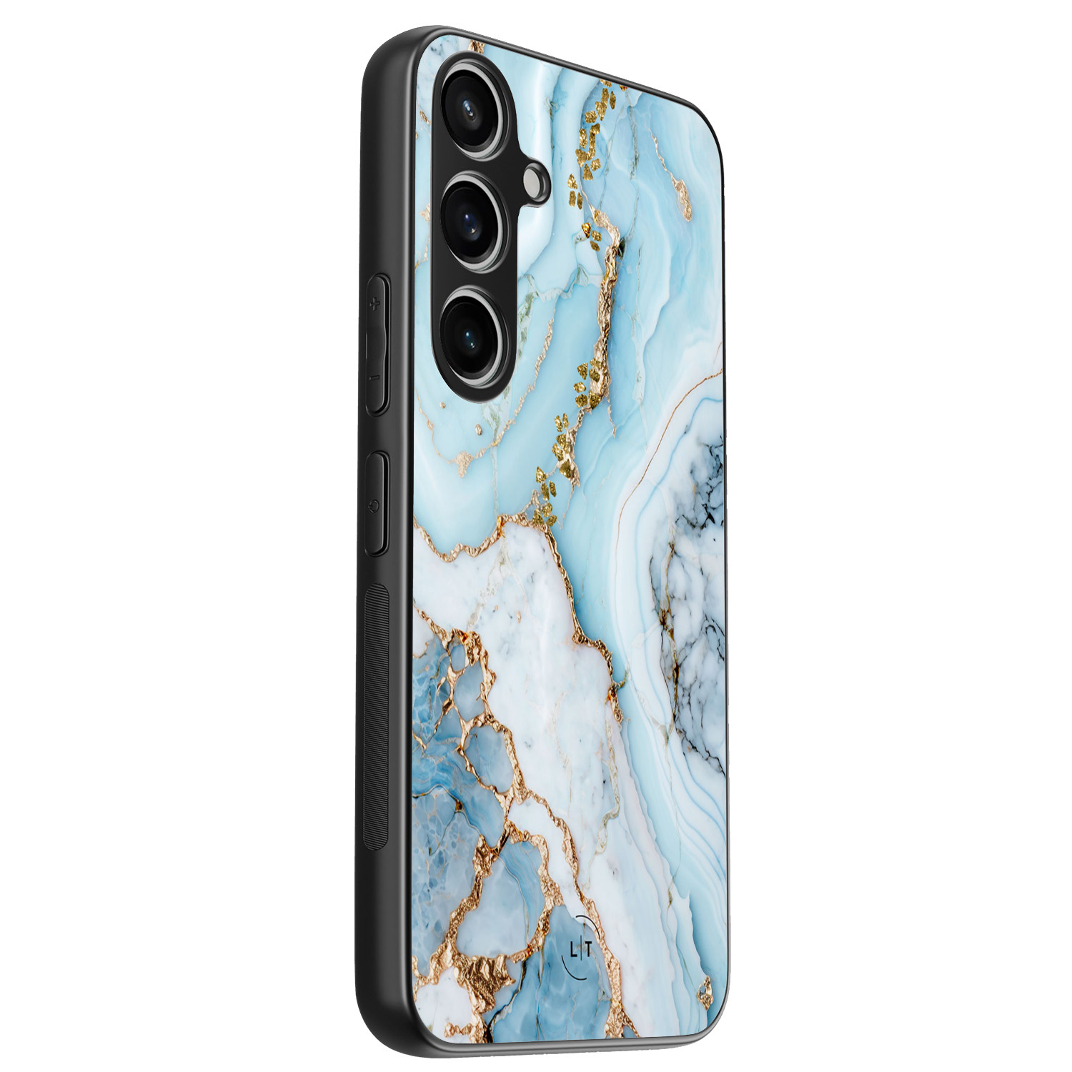 Leuke Telefoonhoesjes Samsung Galaxy A55 backcover hoesje - Marmer babyblauw