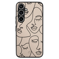 Leuke Telefoonhoesjes Samsung Galaxy A55 backcover hoesje - Abstract faces
