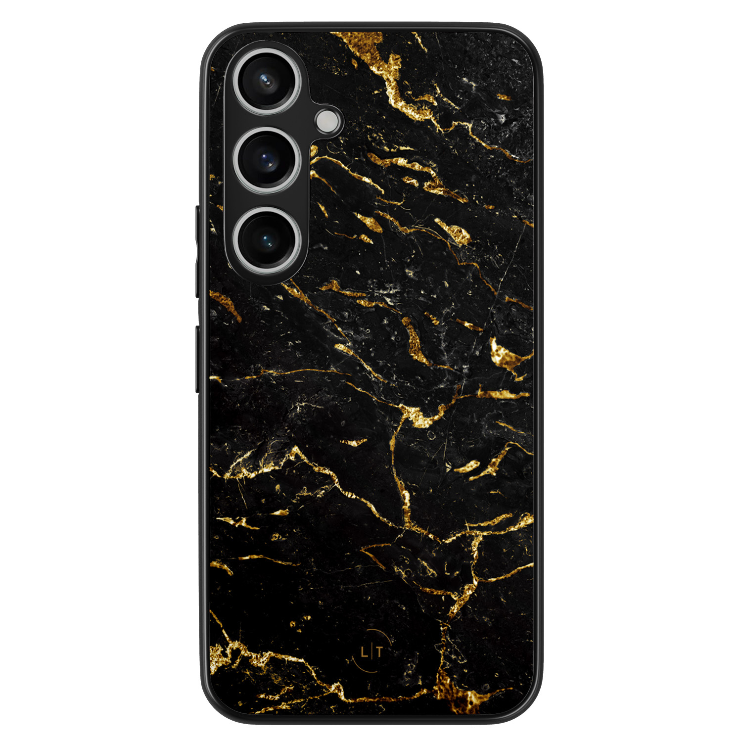 Leuke Telefoonhoesjes Samsung Galaxy A55 backcover hoesje - Marmer zwart goud