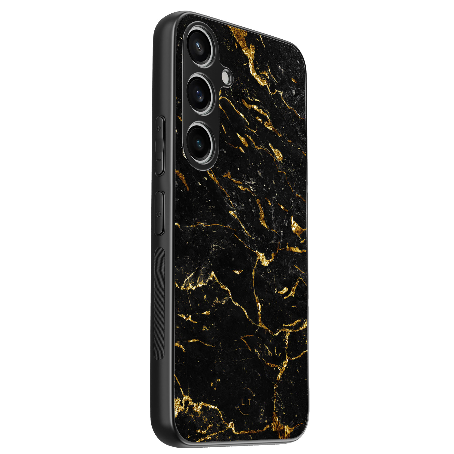 Leuke Telefoonhoesjes Samsung Galaxy A55 backcover hoesje - Marmer zwart goud