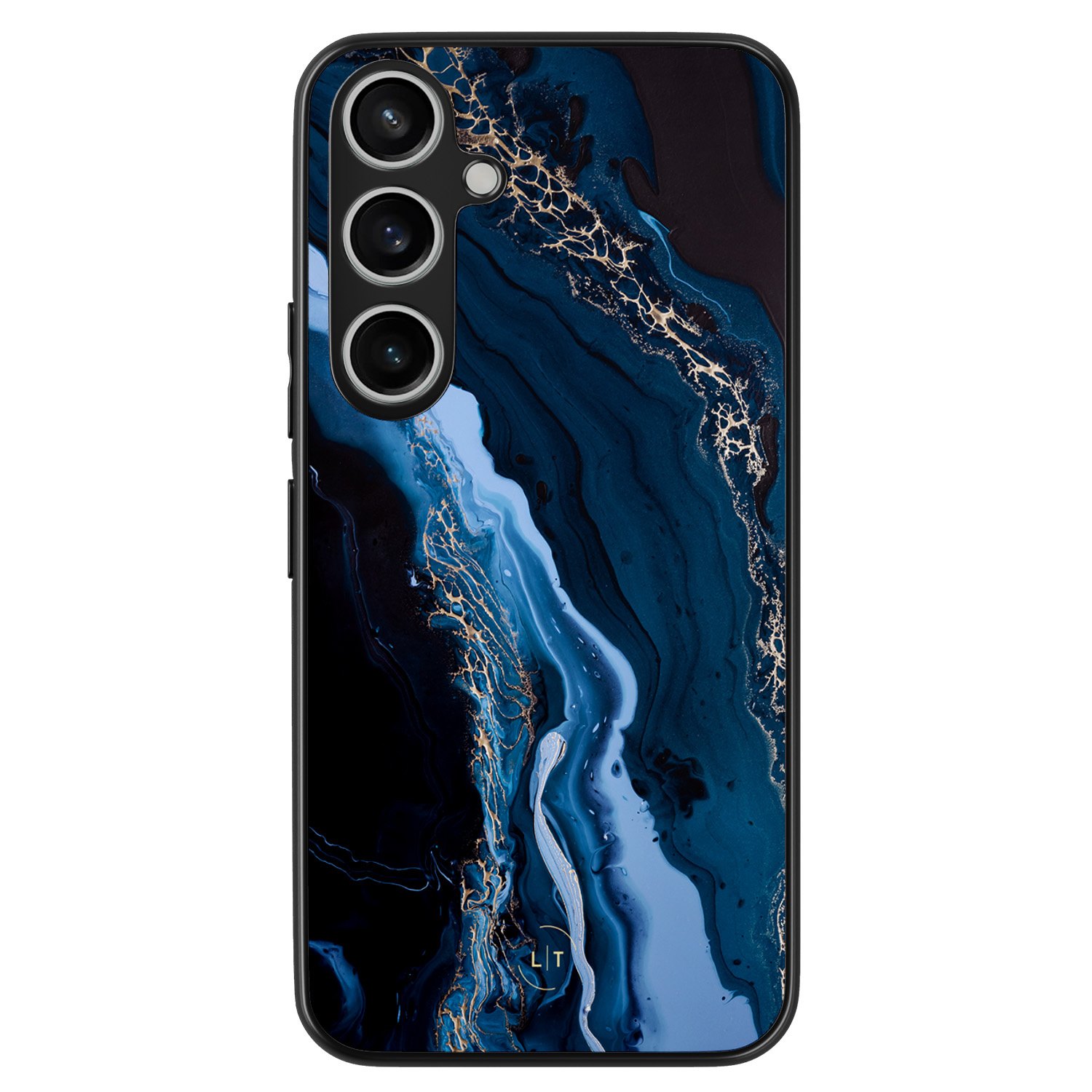 Leuke Telefoonhoesjes Samsung Galaxy A55 backcover hoesje - Marmer lagoon blauw