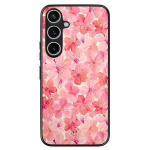 Leuke Telefoonhoesjes Samsung Galaxy A55 backcover hoesje - Pink flowers