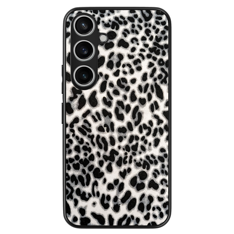 Leuke Telefoonhoesjes Samsung Galaxy A55 backcover hoesje - Luipaard grijs