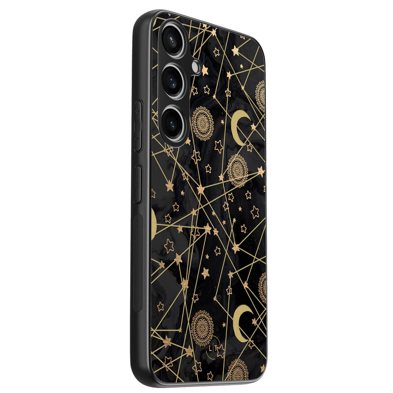 Leuke Telefoonhoesjes Samsung Galaxy A55 backcover hoesje - Sun, moon, stars