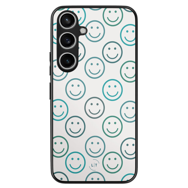 Leuke Telefoonhoesjes Samsung Galaxy A55 backcover hoesje - Happy faces