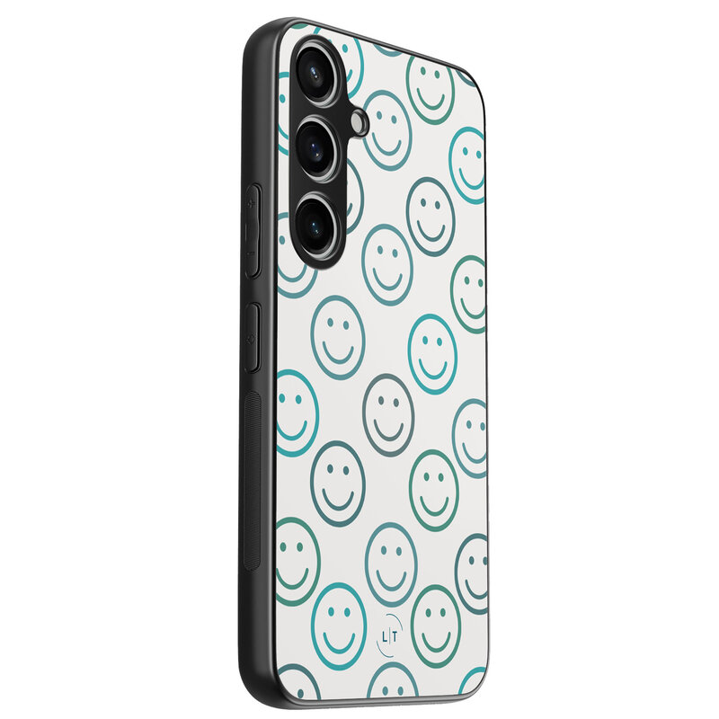 Leuke Telefoonhoesjes Samsung Galaxy A55 backcover hoesje - Happy faces