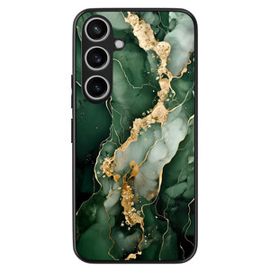 Leuke Telefoonhoesjes Samsung Galaxy A55 backcover hoesje - Marmer groen goud