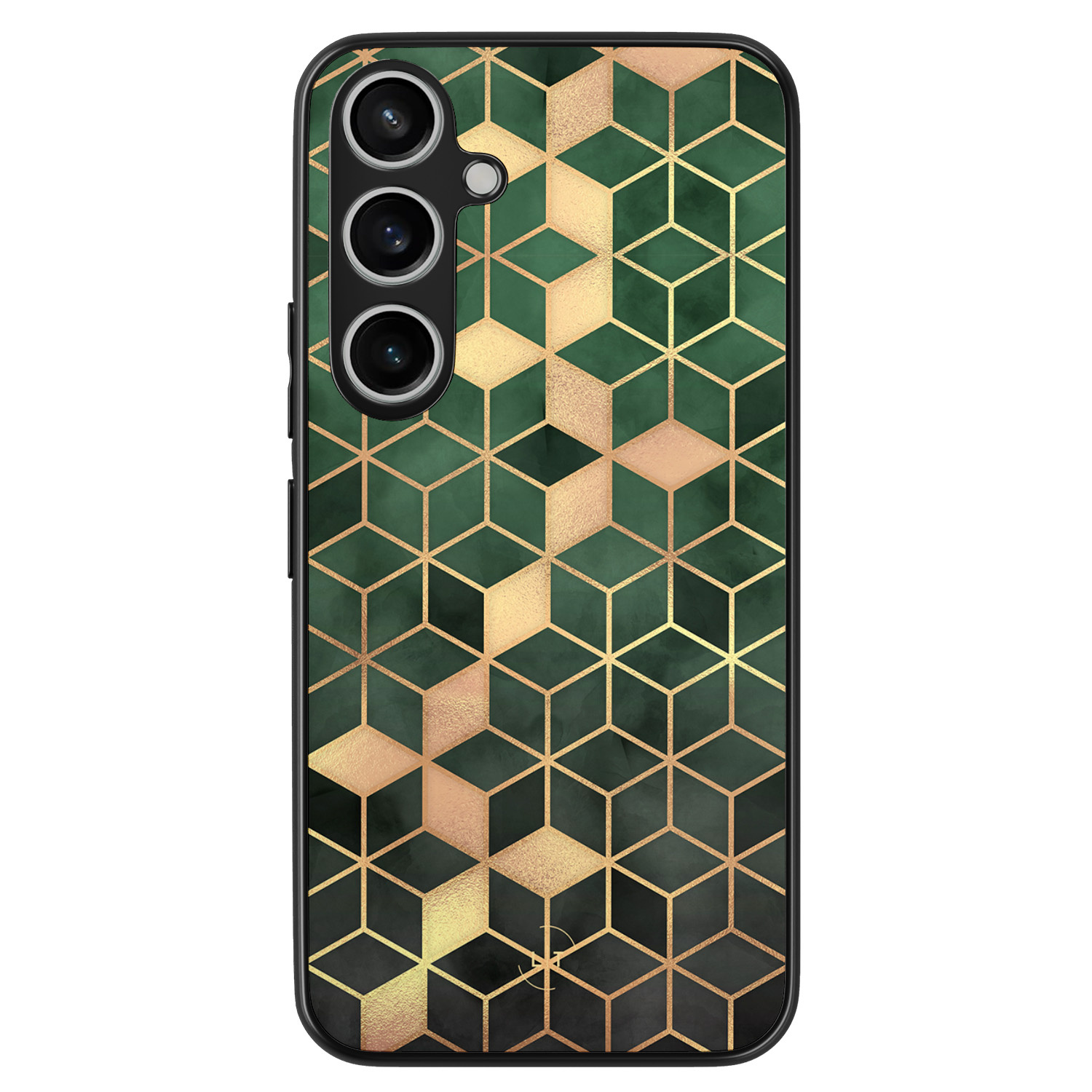 Leuke Telefoonhoesjes Samsung Galaxy A55 backcover hoesje - Kubus groen