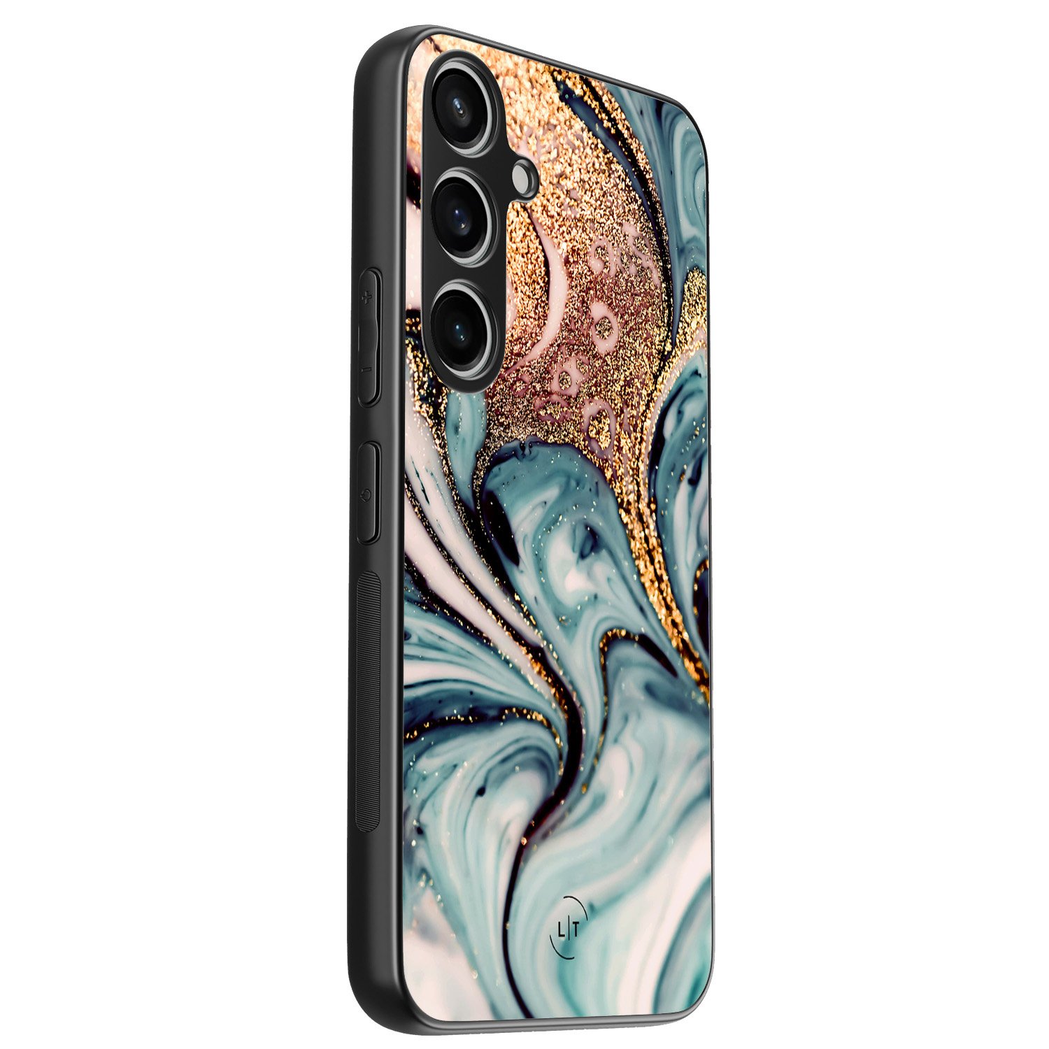 Leuke Telefoonhoesjes Samsung Galaxy A55 backcover hoesje - Marmer blauw goud