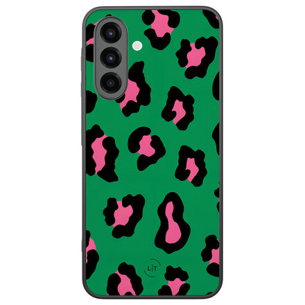 Luipaard groen roze