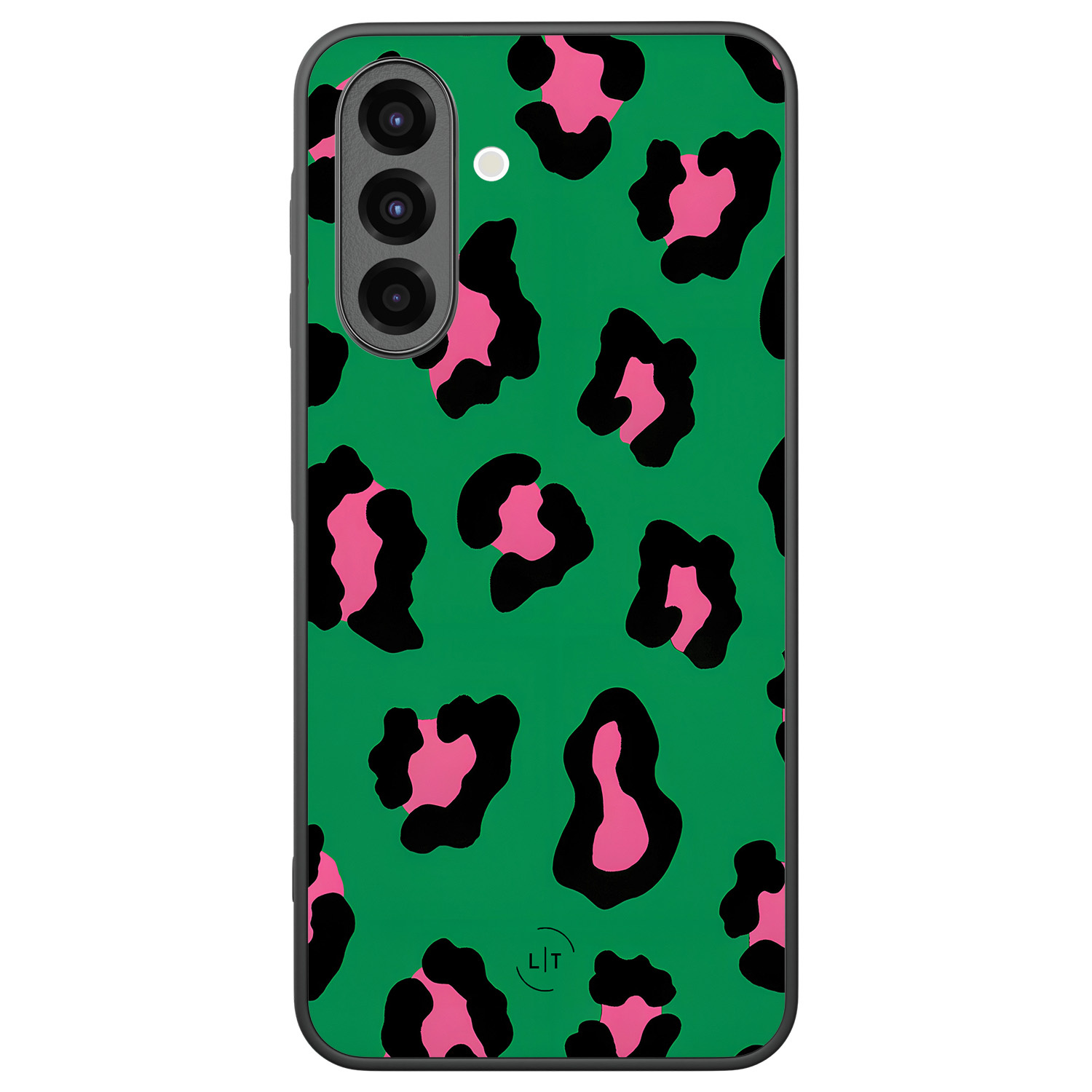 Leuke Telefoonhoesjes Samsung Galaxy A26 backcover hoesje - Luipaard groen roze