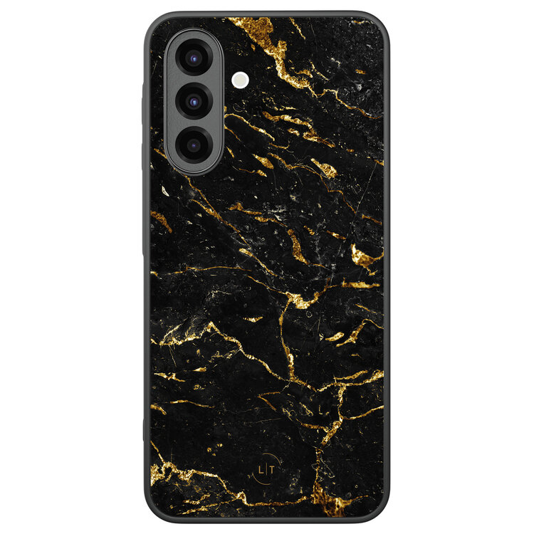 Leuke Telefoonhoesjes Samsung Galaxy A26 backcover hoesje - Marmer zwart goud